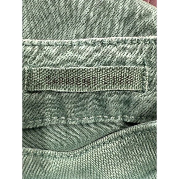 Judy Blue Wide Flare Jeans Women's 3/26 Garment Dyed Light Green Stretch Denim - Picture 6 of 11